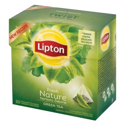 LIPTON τσάι πυραμίδα πράσινο fresh nature 20x1,8gr