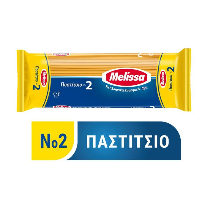 MELISSA ζυμαρικά σπαγγέτι No2 για παστίτσιο 500gr