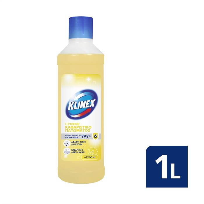 KLINEX hygiene υγρό καθαριστικό πατώματος λεμόνι 1lt