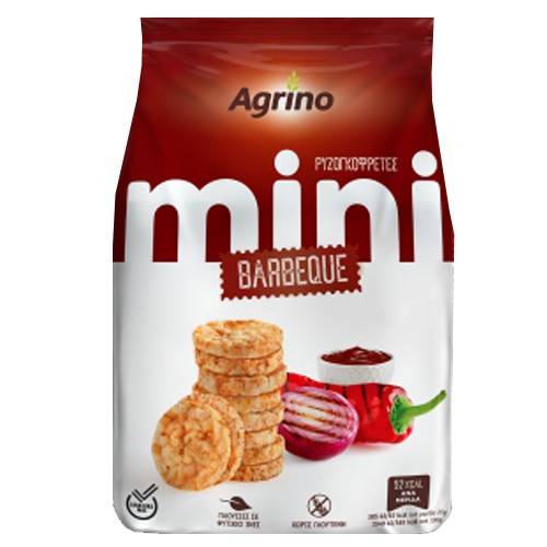 AGRINO ρυζογκοφρέτα mini μπάρμπεκιου 50gr