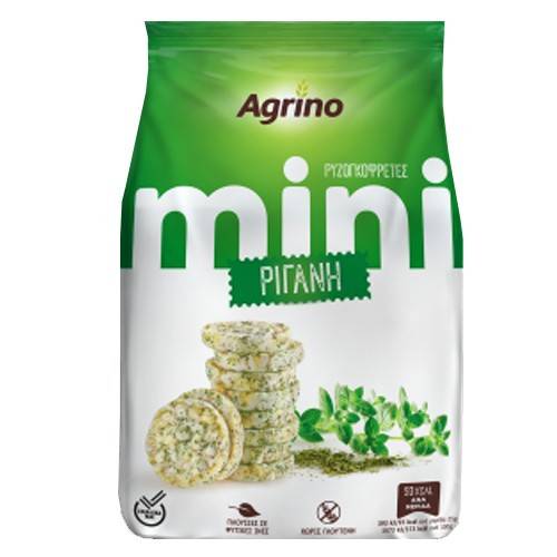 AGRINO ρυζογκοφρέτα mini ρίγανη 50gr