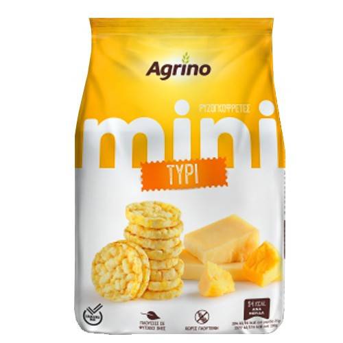 AGRINO ρυζογκοφρέτα mini τυρί 50gr