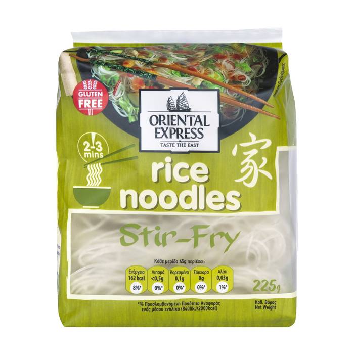 ORIENTAL EXPRESS 3' noodles ρυζιού stir-fry 225gr
