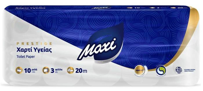 MAXI χαρτί υγείας Prestige 3φυλλο 10x100gr