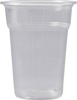 LUX PLAST ποτήρι μπύρας διαφανές 400ml 50τεμ