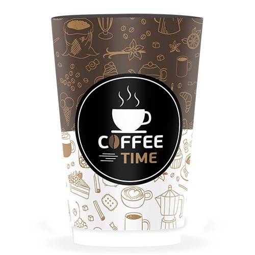 COFFEE TIME χάρτινα ποτήρια double wall 8οz 25τεμ