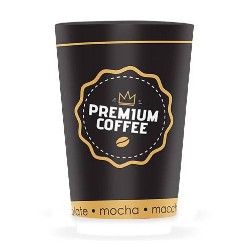 PREMIUM COFFEE χάρτινα ποτήρια double wall 8oz 25τεμ