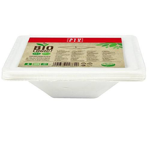 ALUFIX βιοδιασπώμενα μπωλ πολυγωνικά 340ml 12τεμ