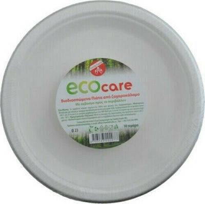 ECOCARE βιοδιασπώμενα πιάτα 18cm 10τεμ