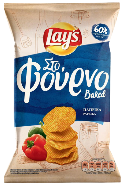 TASTY SNACKS Lay's πατατάκια φούρνου πάπρικα 105gr