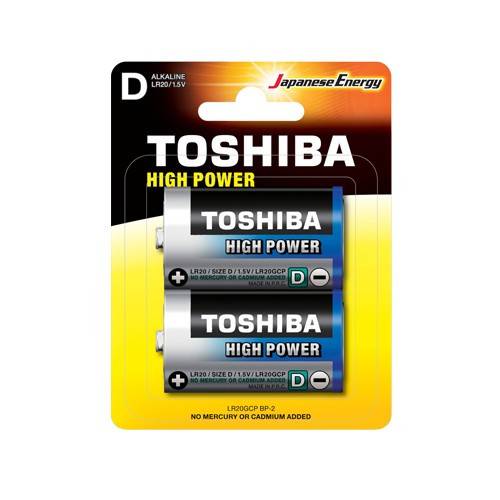TOSHIBA μπαταρία αλκαλικές D 2τεμ