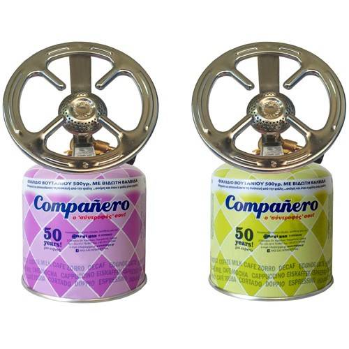 COMPANERO σετ καμινέτο μικρό με φιάλη 500ml με βαλβίδα ασφαλείας