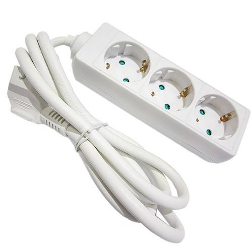 ELECTROPACK πολύμπριζο 3 θέσεων με 1,5m σούκο
