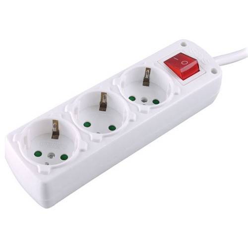 ELECTROPACK πολύμπριζο 3 θέσεων με 1,5m σούκο με διακόπτη