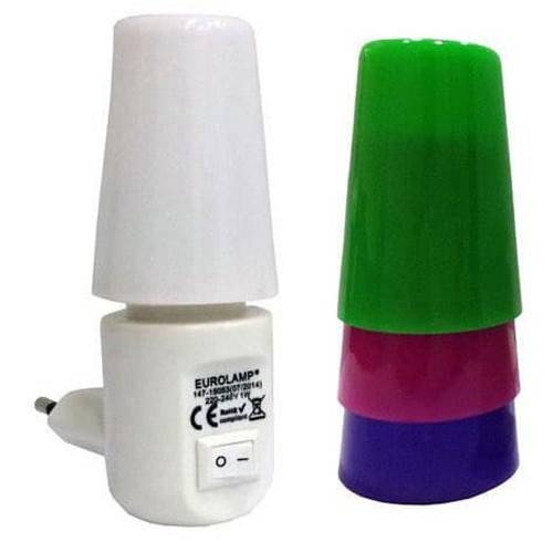 EUROLAMP φωτάκι νυχτός led με διακόπτη 1W 147-15053