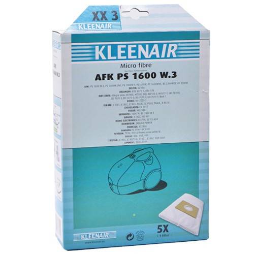 KLEENAIR σακούλα για ηλεκτρική σκούπα AFK ps 1600 w.3 5τεμ