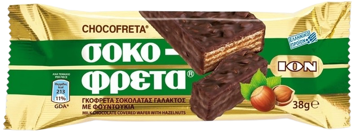 ΙΟΝ σοκοφρέτα γάλακτος με φουντούκι 38gr