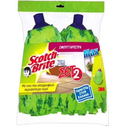 SCOTCH-BRITE σφουγγαρίστρα max πράσινη 2τεμ