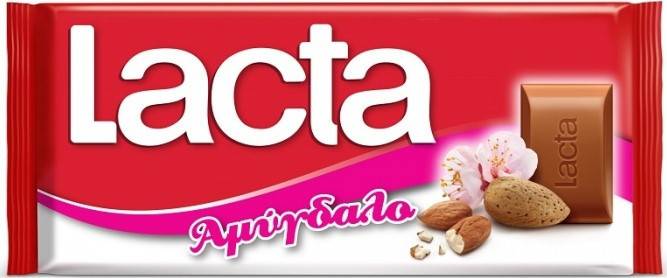 LACTA σοκολάτα με αμύγδαλο 85gr