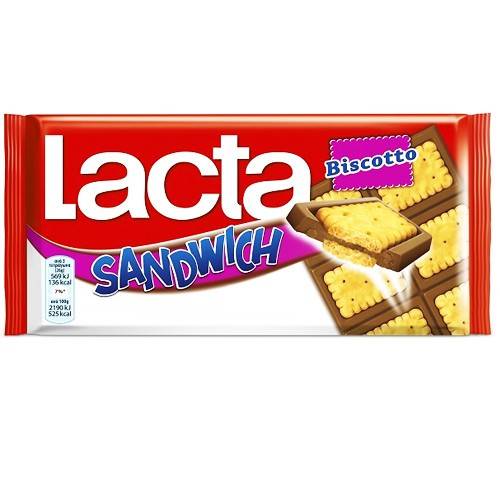 LACTA σοκολάτα sandwich mini μπισκότα 87gr