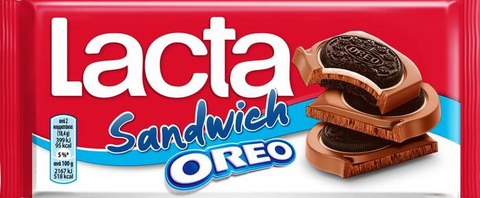 LACTA σοκολάτα sandwich oreo 92gr