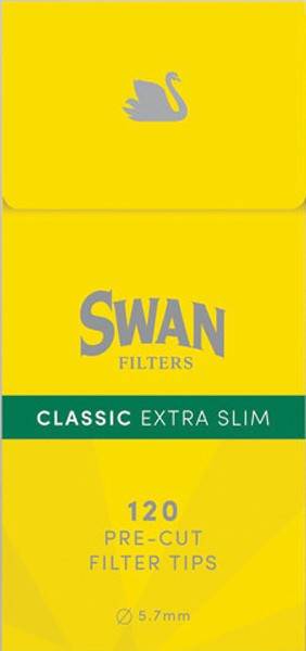 SWAN φιλτράκια classic extra slim κίτρινα 5,7mm 120τεμ