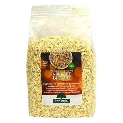 EVERGREEN ORGANICS νιφάδες βρώμης 500gr