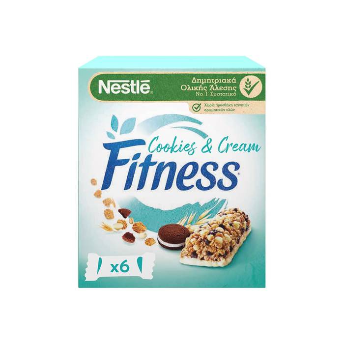 NESTLE μπάρες δημητριακών fitness cookies και cream 6x23,5gr