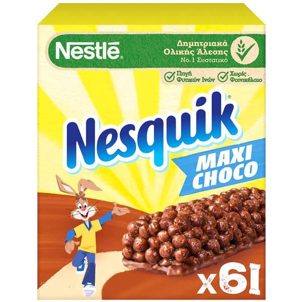 NESTLE μπάρες δημητριακών nesquik maxi choco 6x25gr