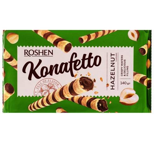 ROSHEN πουράκια konafetto γεμιστά με κρέμα φουντουκιού 140gr