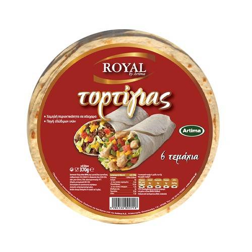 ROYAL τορτίγια σταρένια 25cm 6τεμ 370gr
