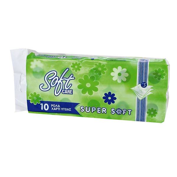 SOFTCARE χαρτί υγείας Super Soft 3φυλλο 10x90gr