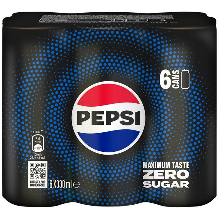 PEPSI max αναψυκτικό cola χωρίς ζάχαρη 6x330ml
