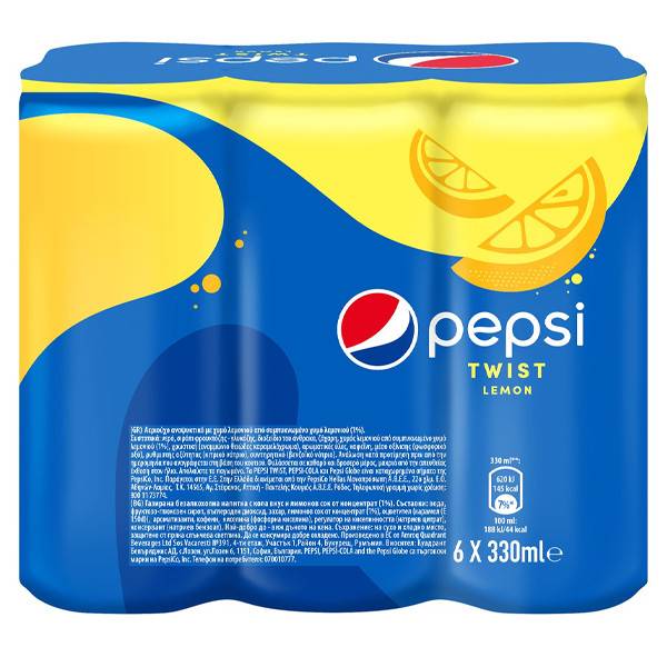 PEPSI twist αναψυκτικό cola με λεμόνι 6x330ml