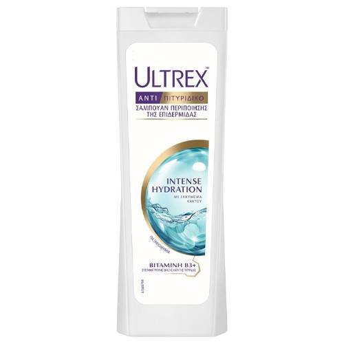 ULTREX σαμπουάν αντιπιτυριδικό intense hydration για γυναίκες κατά της ξηροδερμίας 360ml