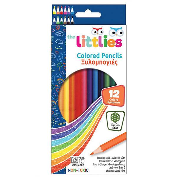 THE LITTLIES ξυλομπογιές wood free 12τεμ
