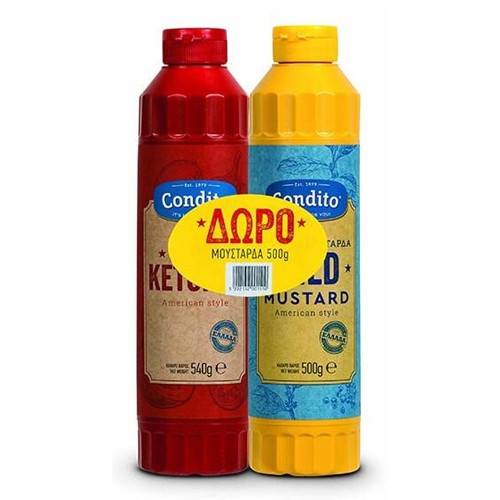CONDITO ketchup 540gr και μουστάρδα 500gr