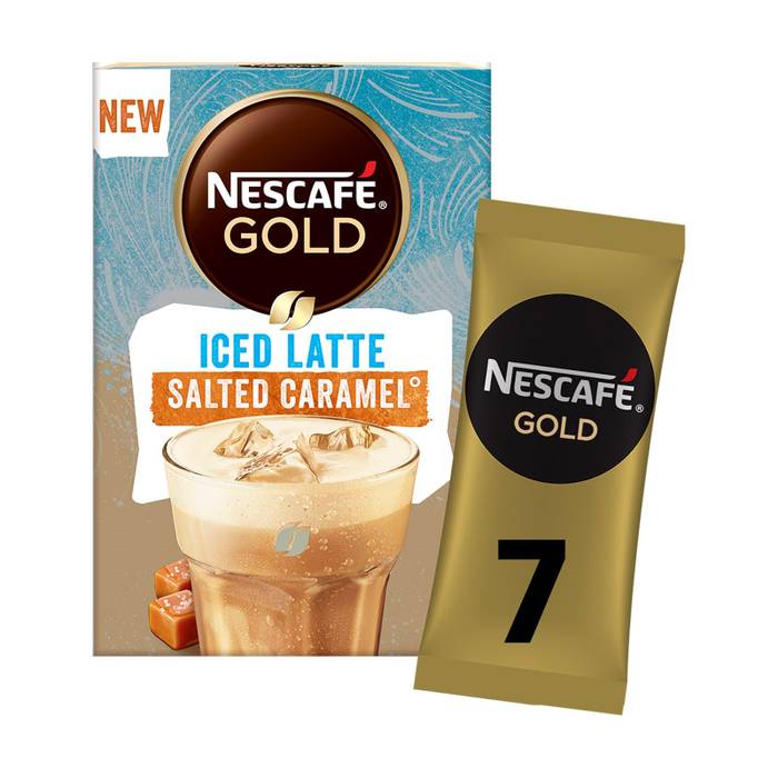 NESCAFE gold στιγμιαίος καφές σε sticks iced latte salted caramel 7x14,5gr