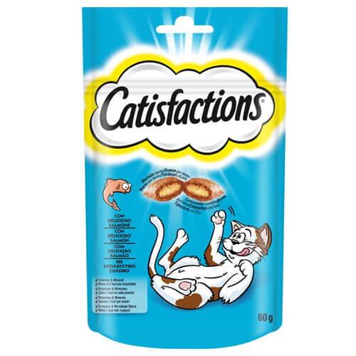 CATISFACTIONS ξηρά τροφή για γάτες με γεύση σολωμού 60gr