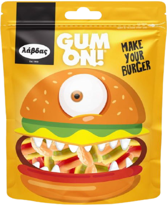 ΛΑΒΔΑΣ gum on ζελεδάκια burger 90gr