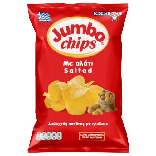 OHONOS SNACKS Jumbo chips με αλάτι χωρίς γλουτένη 50gr