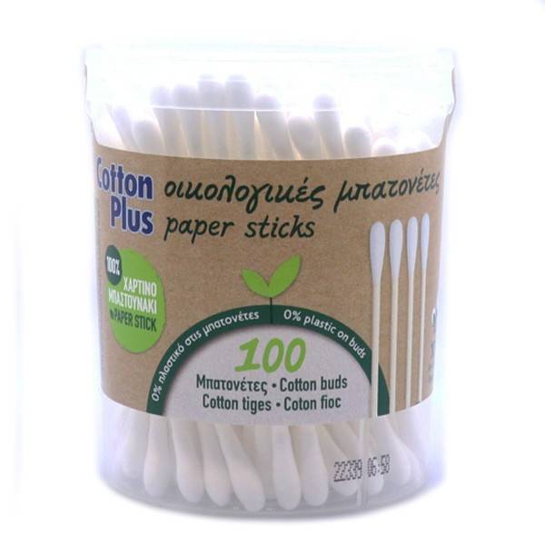 COTTON PLUS ωτοκαθαριστές 100τεμ