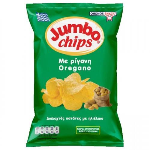 OHONOS SNACKS Jumbo chips με ρίγανη χωρίς γλουτένη 50gr
