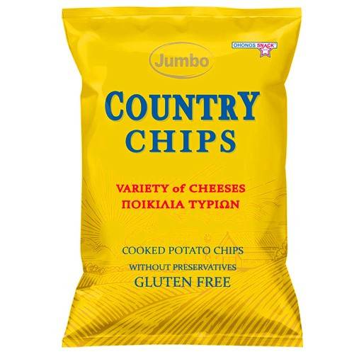 OHONOS SNACKS Jumbo country chips με ποικιλία τυριών 150gr