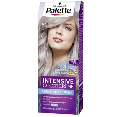 SCHWARZKOPF Palette intensive color creme 10,19 κατάξανθο ψυχρό σαντρέ 50ml