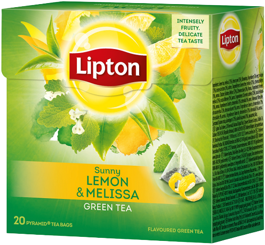 LIPTON τσάι πυραμίδα πράσινο με μελίσσα λεμονιού 20x1,8gr