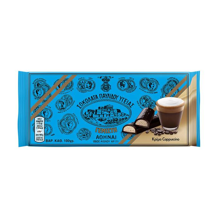 ΠΑΥΛΙΔΗΣ σοκολάτα υγείας με κρέμα cappuccino 100gr
