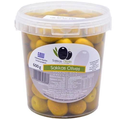 SAKKAS OLIVES ελιές πράσινες 600gr