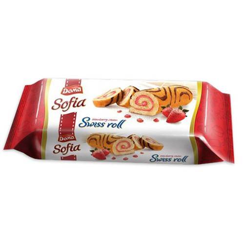 DOMA κέικ ρολό με φράουλα 200gr
