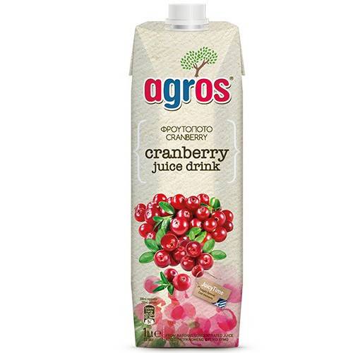 AGROS χυμός κράνμπερι 1lt